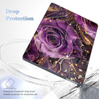 May Chen Case for MacBook Pro 13 inch M2 2023,2022,2021,2020 A2338 M1 A2251 A2289, Plastic Hard Shell Case for MacBook Pro 13" with Touch Bar Fits Touch ID, Purple Roses