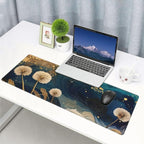 Gaming Mouse Pad, Large Non-Slip Rubber Base Mousepad, Keyboard Mouse Mat, Desk Pad with Stitched Edges, 31.5x11.8inch, Abstract Dandelion