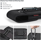 Phone Holster for Belt with Metal Clip and Magnetic Closure Compatible with iPhone 16/15/14/13/12 Pro and Non-Pro, Galaxy S25 S24 S23 S22 for Everyday Protection, M-Black