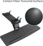 EUREKA ERGONOMIC Height Adjustable Mouse & Keyboard Tray Under Desk, 28x10'' Large Slide Out Swivel Tilt Computer Keyboard Drawer with Mouse Pad for Gaming Home Office Desk, Dual Mount