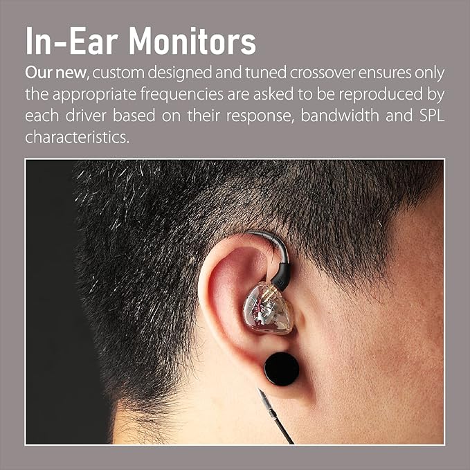 Xvive U45T9 Wireless in Ear Monitor System 5.8ghz with T9 2BA Drivers IEM Earphone, IEM System Transmitter and Bodypack Receiver for Studio, Band Rehearsal, Live Performance, Channel Scan Mode