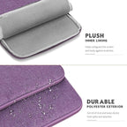 MoKo Laptop Sleeve Bag for 13.3-14 Inch, Notebook Carrying Case with Pocket Fits New MacBook Pro M3/M2 14" /13" M2/M1 Pro/M1 Max 14.2 2023-2021/Air 13.6" M2 2022, Surface Pro 9/8 13", Purple