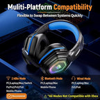 Wireless Gaming Headset for PC, Ps5, Ps4 with Flip Microphone