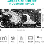 Magic Astrology Extended Big Mouse Pad Large, Gaming Mouse Pad Desk Pad,31.5x11.8 Inch Long Computer Keyboard Mouse Mat Black Mousepad with 3mm Non-Slip Base and Stitched Edge for Gaming and Office