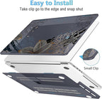 Mektron Case for MacBook Pro 16" M4 A3403 A3186 M3 A2991 M2 A2780 M1 A2485 (2021/2023/2024) Pro/Max with Touch ID, Hard Shell Plastic Laptop Cover Keyboard Cover Screen Protector, Line Chrysanthemums
