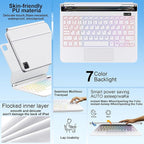 for iPad Pro 13 Inch Case with Keyboard (M4, 2024)，Magic-Style Magnetic – 7 Colors Backlight -Floating Cantilever Stand - Multi-Touch Trackpad Keyboard Case for iPad Pro 13 (White)