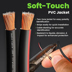 GEARit Speaker Wire 14 Gauge, Speaker Cable 500ft for Car Audio, Home Theater, CCA(Black)