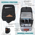 RAINSMORE Camera Bag, DSLR/SLR/Mirrorless Camera Case with Tripod Holder Waterproof Camera Sling Bag Crossbody Camera Bags for Photographers with Rain Cover for Canon/Nikon/Sony/Fuji, Black