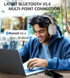 Edifier W830NB Wireless Over Ear Headphones with -45dB Active Noise Cancelling, 94H Playtime, LDAC Hi-Res Sound, Spatial Audio, Fast Charging, Multipoint Connection, Bluetooth V5.4 - Sandwhite