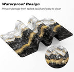 Extended Gaming Mouse Pad, XXL Large Mouse Mat 30 x 14 Inch, Big Computer Keyboard Mousepad, Waterproof Desk Pad with Stitched Edges and Non-Slip Base for Office Gaming, Black Cracked Marble