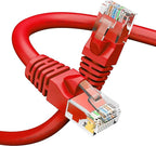GEARit Cat 6 Ethernet Cable (1-Pack 25 Feet) Cat6 Network Patch, 10Gbps, RJ45, Snagless Cord, Gold-Plated Connectors, Internet for PC, TV, Tablet, Router, Printer, Servers, IT Data Center - Red