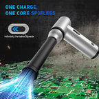 Compressed Air Duster, 300000RPM Air Duster Electric Cleaner for Keyboard, PC Deep Cleaning, Cordless Air Blaster, Replace Compressed Air Can-No Canned Air Duster,Rechargeable Air Blower