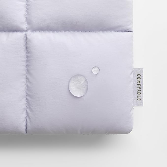 Comfyable Puffy Laptop Sleeve 15 Inch 16 Inch, Quilted Puffer Laptop Carrying Case, Pillow Pouch Compatible for MacBook Air 15 in M4 2025 & MacBook Pro 16 in M4 2024, Lavender