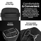 Tamrac Jazz Zoom Holster 23 v2.0 Camera Bag for Photographers, Camera Case for Photography Accessories, Shoulder Bag for Mirrorless Cameras, Crossbody Camera Bag, Travel Camera Carrying Case – Black