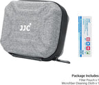 JJC 10 Pockets Hard Shell Lens Filter Bag Up to 95mm, Water Resistant & Dustproof, Camera Filter Pouch Carrying Case for Photography Round Filter with Microfiber Cleaning Cloth