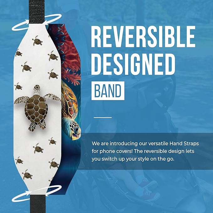 Phone Grip Strap - Pack of 2 Reversible Finger Holder for Phone Back, Customizable Anti-Slip Design, Wireless Charging Compatible Detachable Holder for iPhone - Michaelangelo
