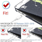 MEEgoodo for MacBook Air 13 inch Case 2021 2020 2019 2018 Released A2337 M1 A2179 A1932 with Touch ID, Plastic Hard Shell & Keyboard Cover Compatible with MacBook Air Case 13.3, Astronauts & Alien