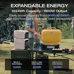 EF ECOFLOW Solar Generator DELTA 3 Plus with 400W Solar Panel (2024 New), 1000W Solar Input, LFP(LiFePO4) Battery, Portable Power Station for Home Backup Power, Camping & RVs