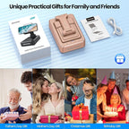 JTEMAN Cell Phone Stand with Bluetooth Speaker and Charging Function,Bluetooth Audio Power Bank Bracket,Birthday Gifts for Men Women,Kitchen Gadgets for Most Phones and Tablets-Rose Gold
