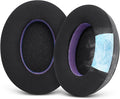 Ice Silk Fabric Replacement Earpads Cushions for HyperX Cloud/Alpha, Audio Technica M50X/M40X, Sony MDR 7506, Turtle Beach Stealth 400/600, & More - Ear Pads with Memory Foam & Added Thickness