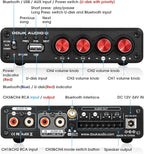 4 Channel Bluetooth Amplifier, 50W x 4 Audio Power Amp, Hi-Fi Home Stereo Speaker Receiver [Douk Audio M4]