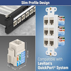 Everest 90° Angled RJ45 Cat5e Keystone Jacks 10-Pack in Light Almond - Slim Profile Female RJ45 Connectors - Cat 5e Keystone Jack - Compatible with 90° Angled Speed Termination Tool - easyJACK