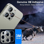 Esanik Upgrade 2 Pack for iPhone 16 Pro/iPhone 16 Pro Max Camera Lens Protector, Aluminum Alloy Metal matte Case Tempered Glass Camera Screen Cover, Scratch Resistant Case Friendly (Natural Titanium)