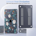 Case for MacBook Pro 13 inch with/Without Touch Bar (2016-2022, M2 A2338 M1 A2289 A2251 A2159 A1989 A1706 A1708), Hard Shell + Keyboard Cover + Dust Plug, Rustic Flowers