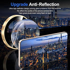 for Samsung Galaxy S25 Plus Camera Lens Protector, Individual Metal Ring Tempered Glass Lens Cover, [Strong Adsorption] Scratch Resistant Ultra-Thin HD Clear Lens Cover, 1 Set-Gold Ring