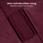 FireNova for iPhone 14 Pro Case, Silicone Upgraded [Camera Protection] Phone Case with [2 Screen Protectors], Soft Anti-Scratch Microfiber Lining Inside, 6.1 inch, Plum