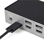 StarTech.com USB-C / USB-A Hybrid Docking Station for MacBook Pro / Air M1 M2 M3 M4 & Windows, Universal Triple 4K 60Hz HDMI DP Dock, Thunderbolt Compatible, 85W Laptop Charging - TAA