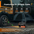 12V 150Ah LiFePO4 Lithium Battery BCI Group31 Bluetooth- Built-in 110A BMS, Deep Cycle Battery for Solar, RV, Marine, Off-Grid Applications - 15000+ Life Cycles, Safe & Lightweight