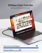 Silkland USB C Monitor Display Cable Right Angle 4FT [5K/4K@60Hz 8K@30Hz], 90 Degree USB C 3.2 Gen 2x2 Video Cable, 20Gbps Data Transfer, 240W Fast PD Compatible for MacBook Pro, iPad, iPhone 16