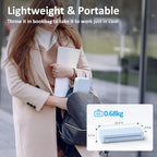 Inkless Portable Printer for Travel, Wireless Thermal Printer Supports 8.5" x 11" US Letter Size, Bluetooth Machine Includes Carry Case and 3 Rolls of Thermal Paper Kit, Blue