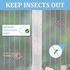 Magnetic Screen Door - Self Sealing, Heavy Duty, Hands Free Mesh Partition Keeps Bugs Out Let Breeze in- Pet and Kid Friendly - Keep Open Feature (White, Fit Door Size 32x 82 Inch)