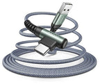 16.5FT USB C Fast Charging Cable 3.1A Fast Charge, Right Angle AINOPE USB C Charging Cable, Durable Nylon Braided USB Type C Cable Compatible Galaxy S20 S10 S9 S8 Plus,V30,V20,G6?Samsung Fast Charger