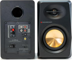 Prosonic BT30(2023 Version) Active Powered Bluetooth Bookshelf Speakers, Studio Monitor, Home Theater, Turntable with Optical Input, Coaxial Input, 2X RCA Aux Line Input, 80 Watts, (Black)