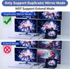 HDMI Splitter 1 in 4 Out 4K@30Hz, Powered 1x4 HDMI Video Splitter 4 Ports with Power Cord, Duplicate/Mirror Screen, Supports UltralHD 3D 1080P HDCP 1.4 for HDTV, STB, DVD, PS5/4/3, Projector, Etc