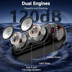 Portable Bluetooth Speaker 120dB Loud with Beat-Sync LED Lights & Dual 4-inch Speakers – 5 RGB Modes + 8 Colors, Bluetooth 5.3, USB/TF/AUX/FM/Mic, TWS Pairing – for Outdoor, Party, Camping & Beach