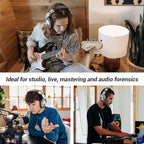 OneOdio A70 Bluetooth Over Ear Headphones, Wireless Headphones w/ 72H Playtime, Hi-Res, 3.5mm/6.35mm Wired Audio Jack for Studio Monitor & Mixing DJ E-Guitar AMP, Computer Laptop PC Tablet - Silver