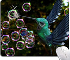 Hokafenle Hummingbird Mouse Mat - Square Waterproof Non-Slip Rubber Base Mouse Pad for Office & Home Laptop