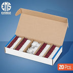 Everest 90° Angled RJ45 Cat6 Keystone Jacks 20-Pack in Red - Slim Profile Female RJ45 Connectors - Cat 6 Keystone Jack - Compatible with 90° Angled Speed Termination Tool - easyJACK (B094WB91H3)