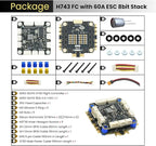 AERO SELFIE H743 Flight Controller with 60A 8 bit ESC 30x30 Stack: Supports 2-6S LiPo, Dual IMU, Compass, Barometer, Compatible with Betaflight, INAV, PX4, Ardupilot for FPV & Racing Drones