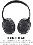 MEE audio Matrix Cinema Bluetooth Wireless Over-Ear High Resolution Stereo Headphones with aptX Low Latency for Improved Lip Sync & CinemaEAR Audio Enhancement for Clearer Sound in Movies and TV Shows