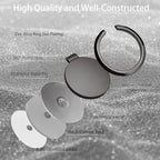 Metal Cell Phone Ring Holder Finger Ring Stand, 360 Degree Rotation Ring Kickstand Grip Holder for Magnetic Car Mount, Black