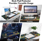 Galdas Gaming Mouse Pad XXL XL Large Long Extended Big Mousepad Non-Slip Rubber Keyboard Mouse Pad with Stitched Edges for Laptop Home Office (31.5x11.8x0.08 Inch) -Books