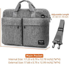 KINGSLONG Slim 17.3 inch Laptop Bag Sleeve Carrying Case with Shoulder Strap, Notebook Ultrabooks Computer Handbag Cover for Men Women Fit for Acer Asus Lenovo HP Toshiba Grey