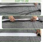 Floor Cable Covers - 10ft Oxford Fabric Cord Protector with Adhesive Hook & Loop,Waterproof Wire Storage Sleeve for Any Floor Surface,Durable Cable Management to Prevent Tripping Hazards (White, 10ft)
