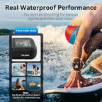 TELESIN T13 Waterproof Smart Remote Control with Color LCD Screen, 5-60m Wireless Remote with Wrist Strap, Compatible with GoPro Hero 13/12/11/10/9/8 Action Cameras
