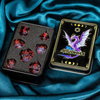 ARUOHHA Liquid Core DND Dice Set, Vampire Sharp Edged Dragons Dice Compatible with D&D RPG Role Playing Games, Resin Blood Red Polyhedral Dungeons D and D Dice with Gift Box D20 D12 D10 D8 D6 D4